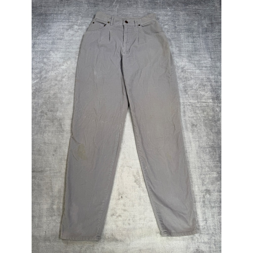 Lee Corduroy Pants Women 11 Grey High Rise Tapered Vintage 80s Made in USA